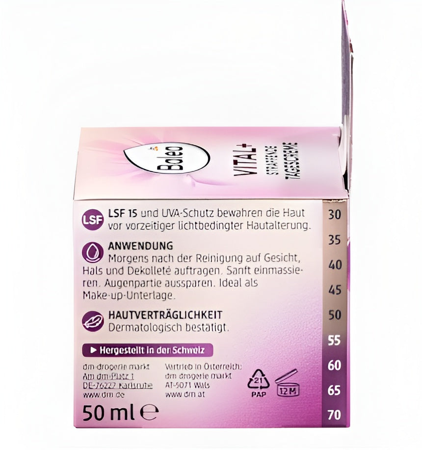 Crème visage Vital + SPF raffermissant 15, 50 ml (✨ Produit 100 % allemand d'origine)12.99€