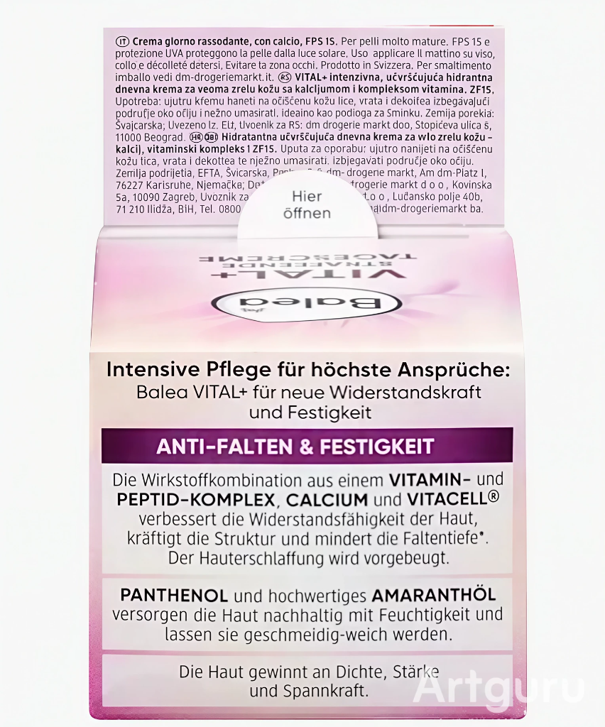 Crème visage Vital + SPF raffermissant 15, 50 ml (✨ Produit 100 % allemand d'origine)12.99€