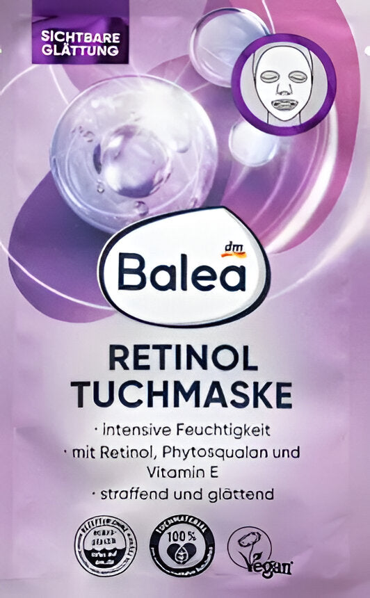 Masque feuille rétinol Balea sachet